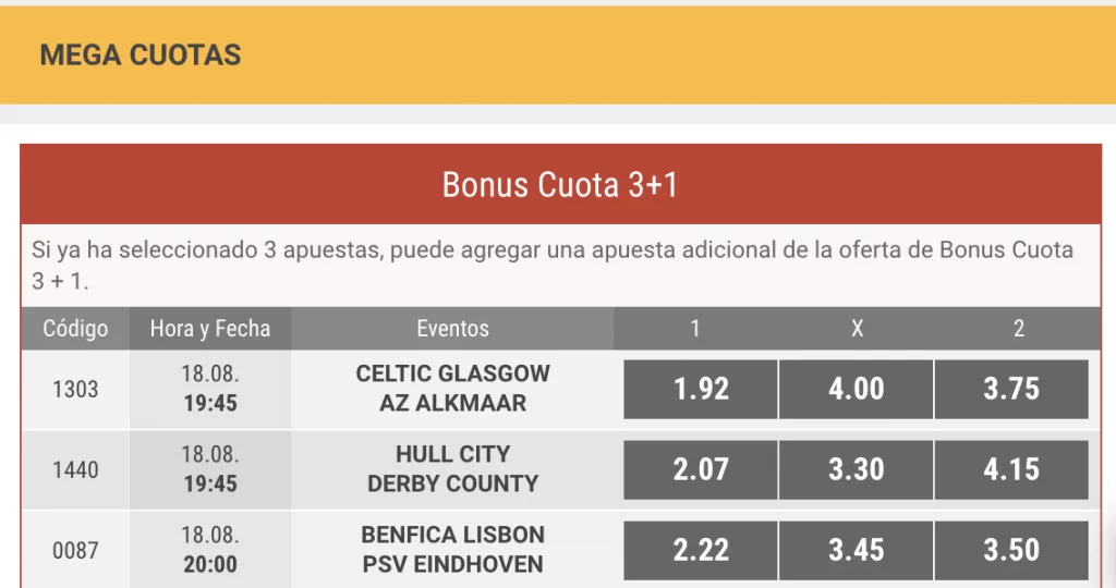 mega cuotas en meridianbet