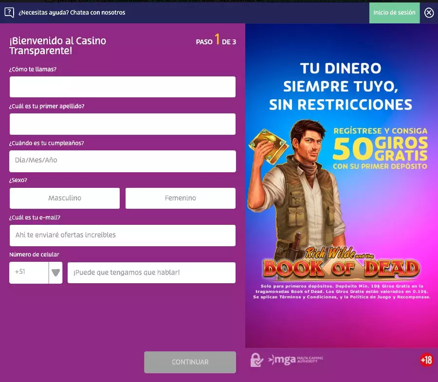 registro en playuzu peru