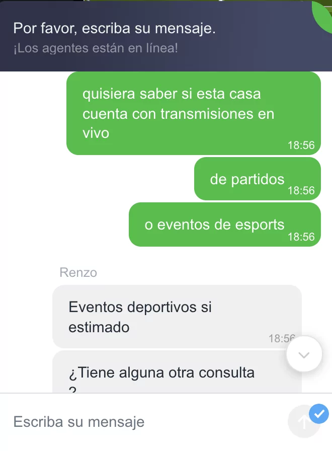 chat en vivo en solbet