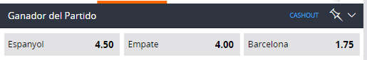 ganador del partido en betsson