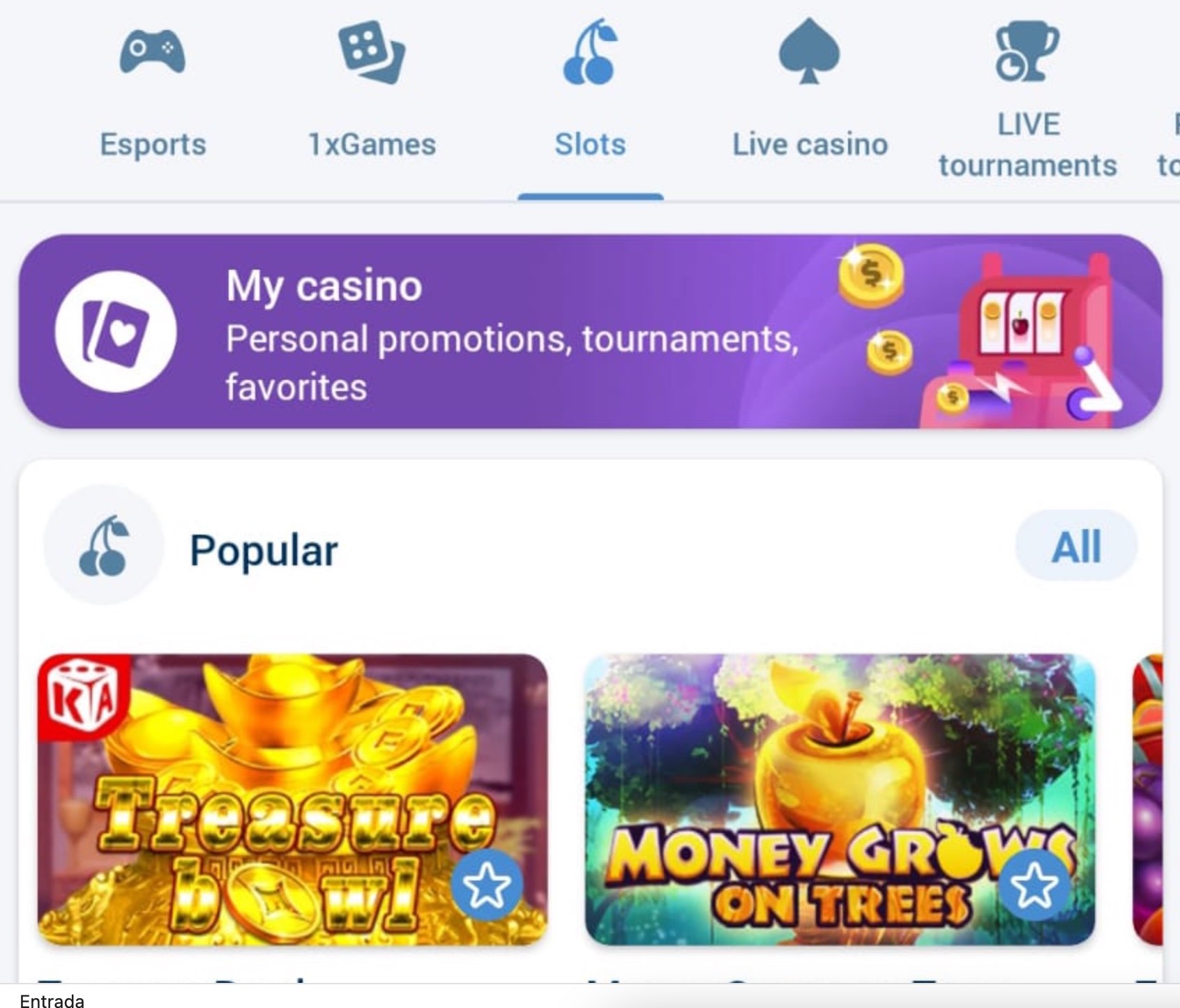 1xbet app casino