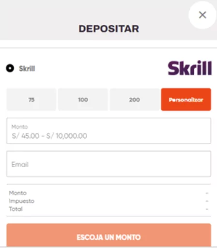 deposito con skrill en betwarrior