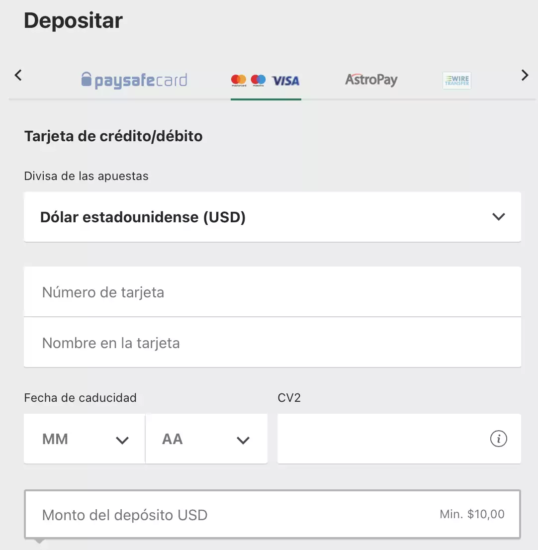 depositos con mastercard en bet365 2