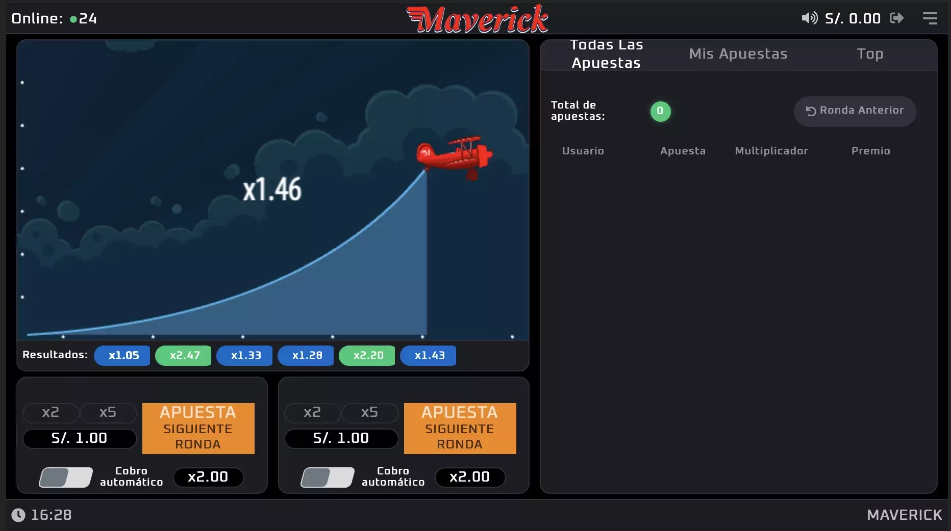 juego de crash maverick en betsafe