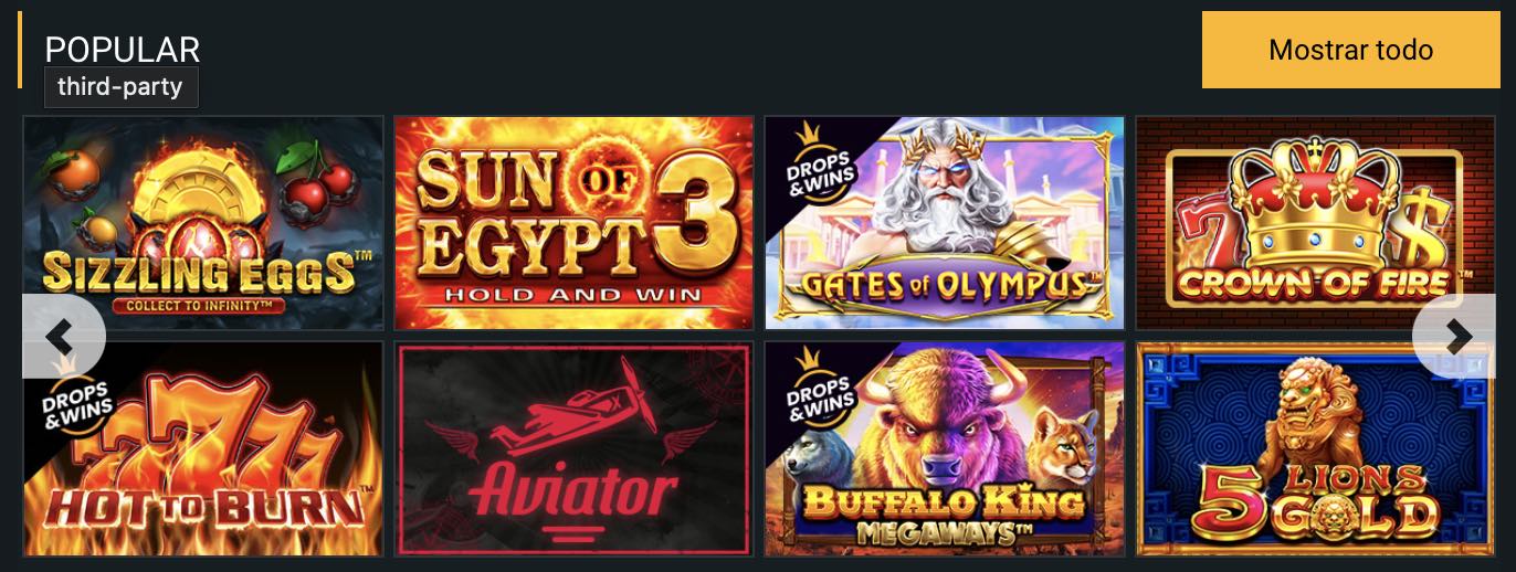 juegos populares en melbet casino