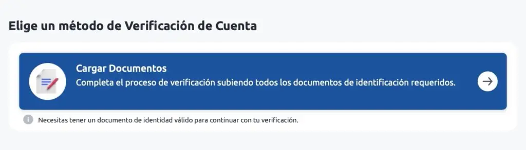 metodo de verificación de cuenta betano