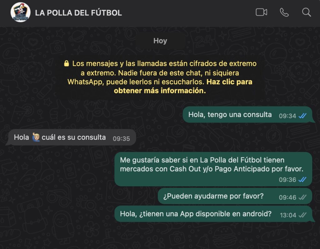 Atencion al cliente en la polla del futbol