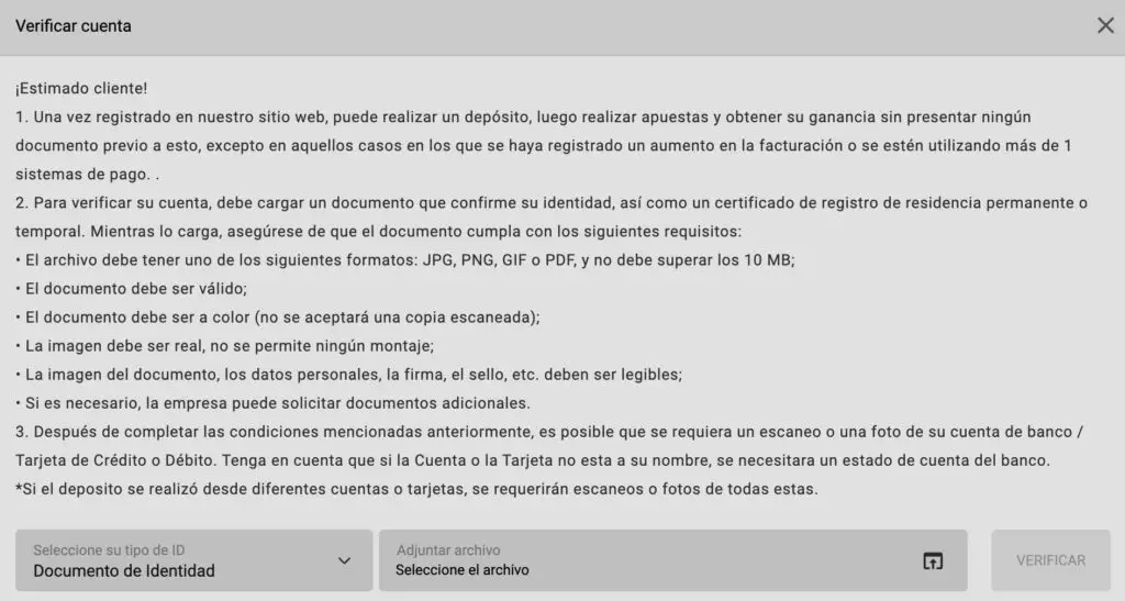 verificacion de cuenta en betara