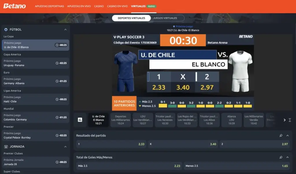seccion apuestas virtuales betano