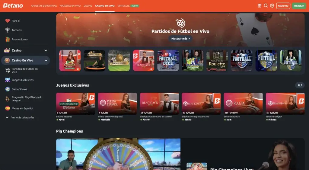 casino en vivo betano peru