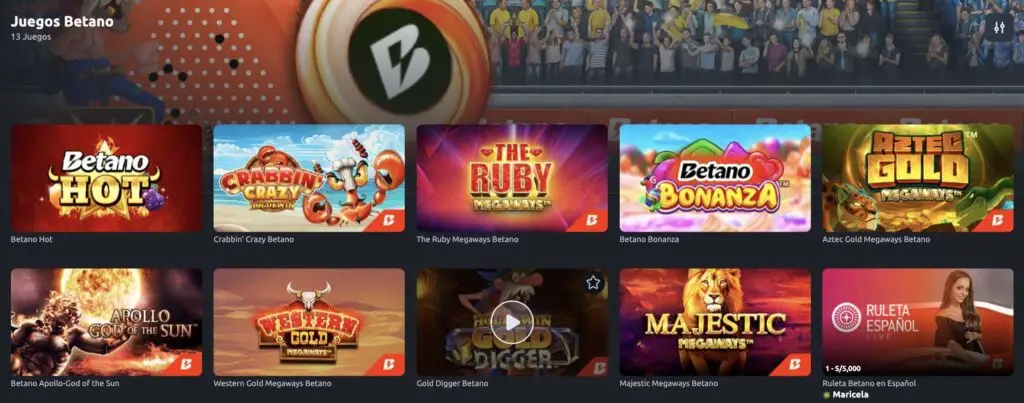 juegos exclusivos betano casino