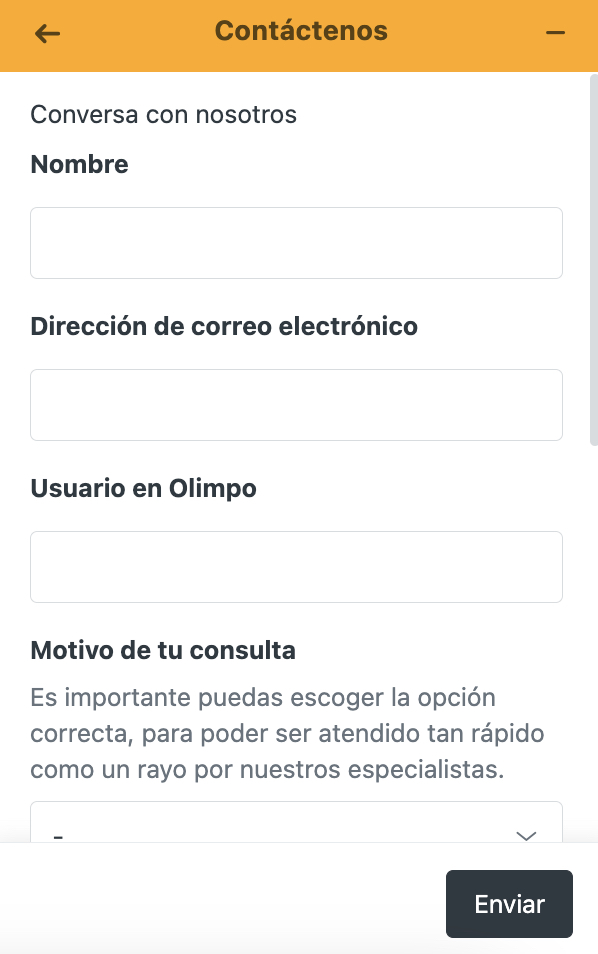 chat en vivo de olimpo bet