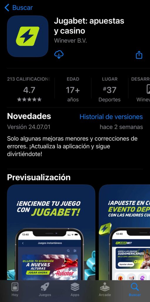 jugabet aplicacion apuestas