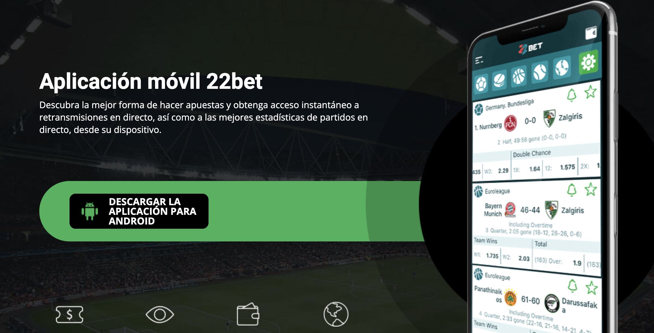 22bet app en android