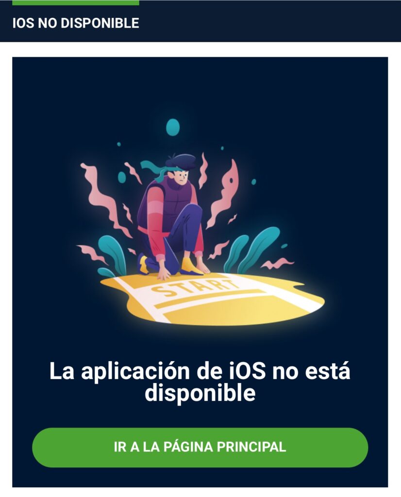 app de ios no disponible en 20bet