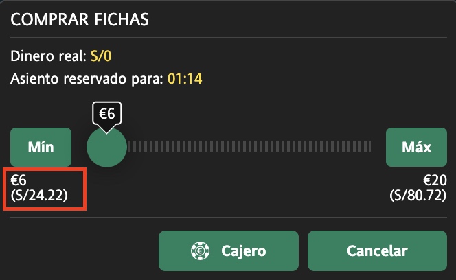 conversion a soles poker bet365