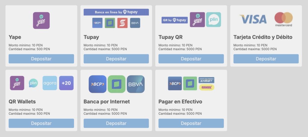 metodos de deposito en apuesto peru