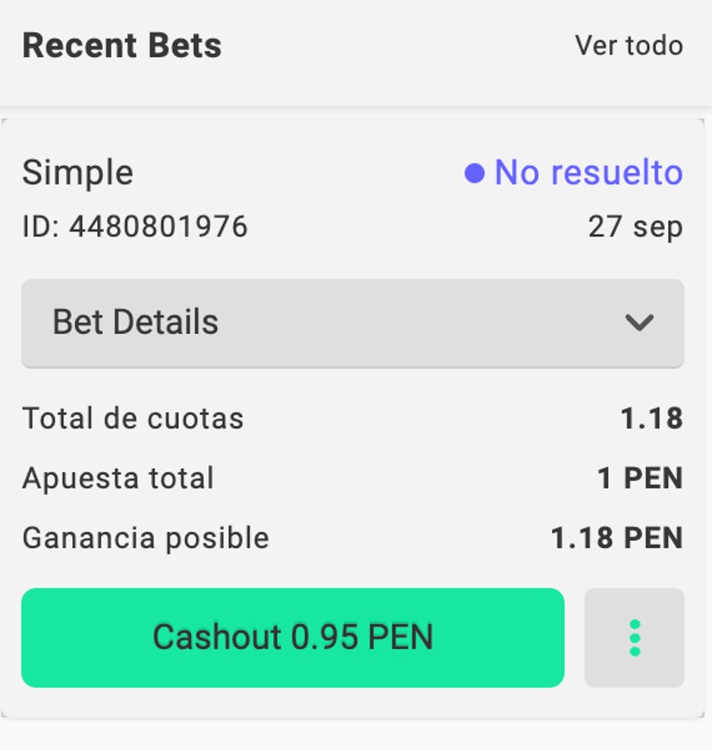 verificando cashout en aciertabet