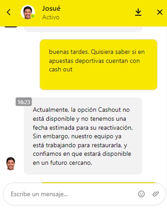 utilizando chat en vivo de betboom