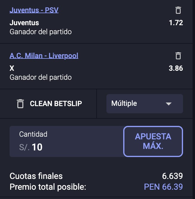 apuesta multiple en livesport