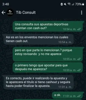 utilizando chat de whatsapp en palmsbet