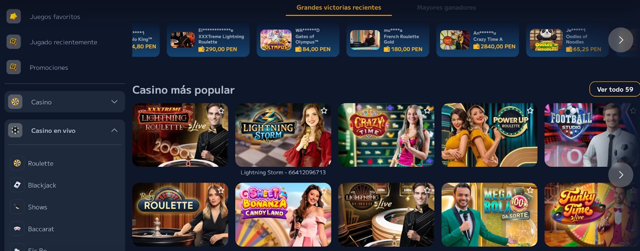 casino en vivo en playzonbet