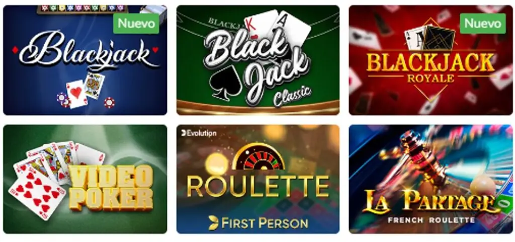 revisando juegos de mesa en somos casino