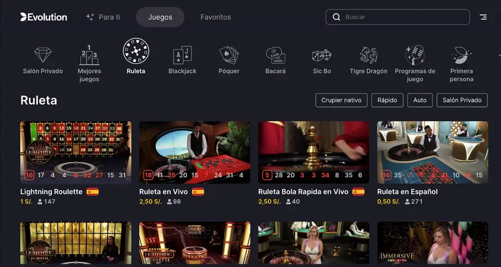 revisando salas de mesa de casino en vivo en somos casino