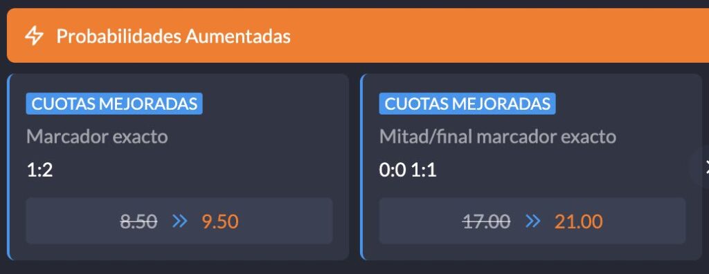 cuotas mejoras de juega en linea