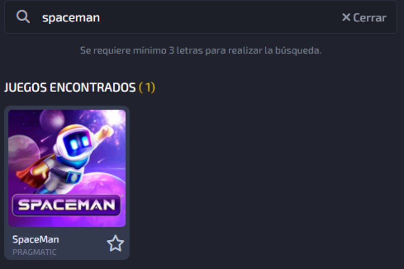 spaceman en juega en linea