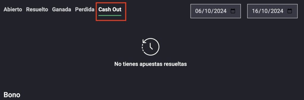 revisando el historial de apuestas para detectar cashout