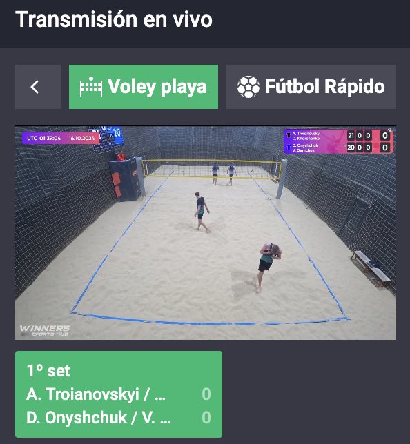 transmision en vivo de voley playa en la fija