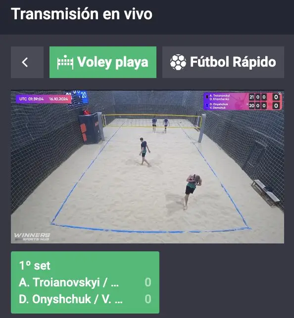 transmision en vivo de voley playa en la fija