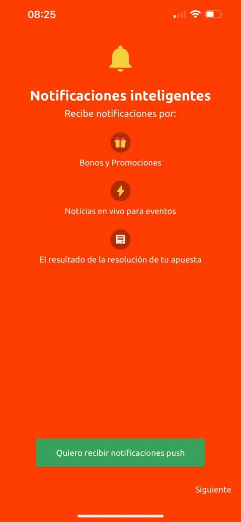 notificaciones personalizadas en betano
