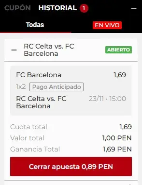 cashout en mi casino