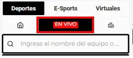 opcion en vivo en mi casino