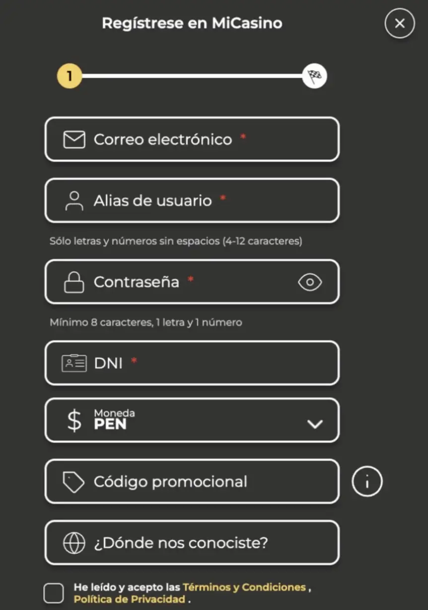 registro en mi casino