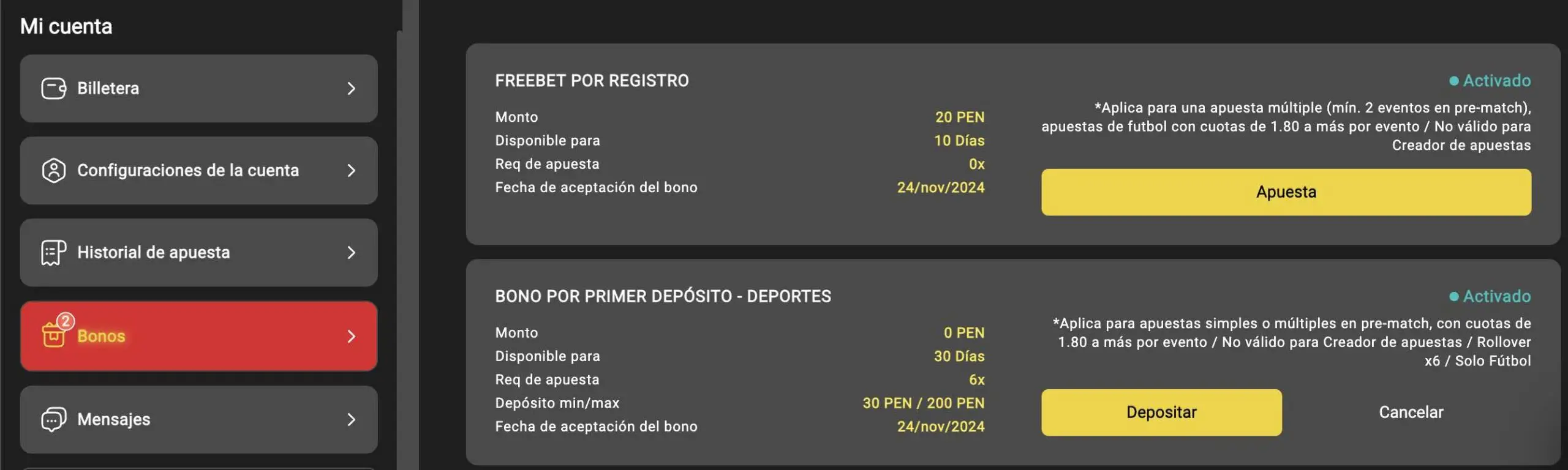 revisando bonos en tioricobet