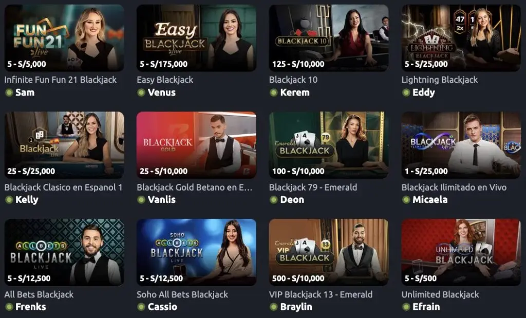 juegos de blackjack en betano casino