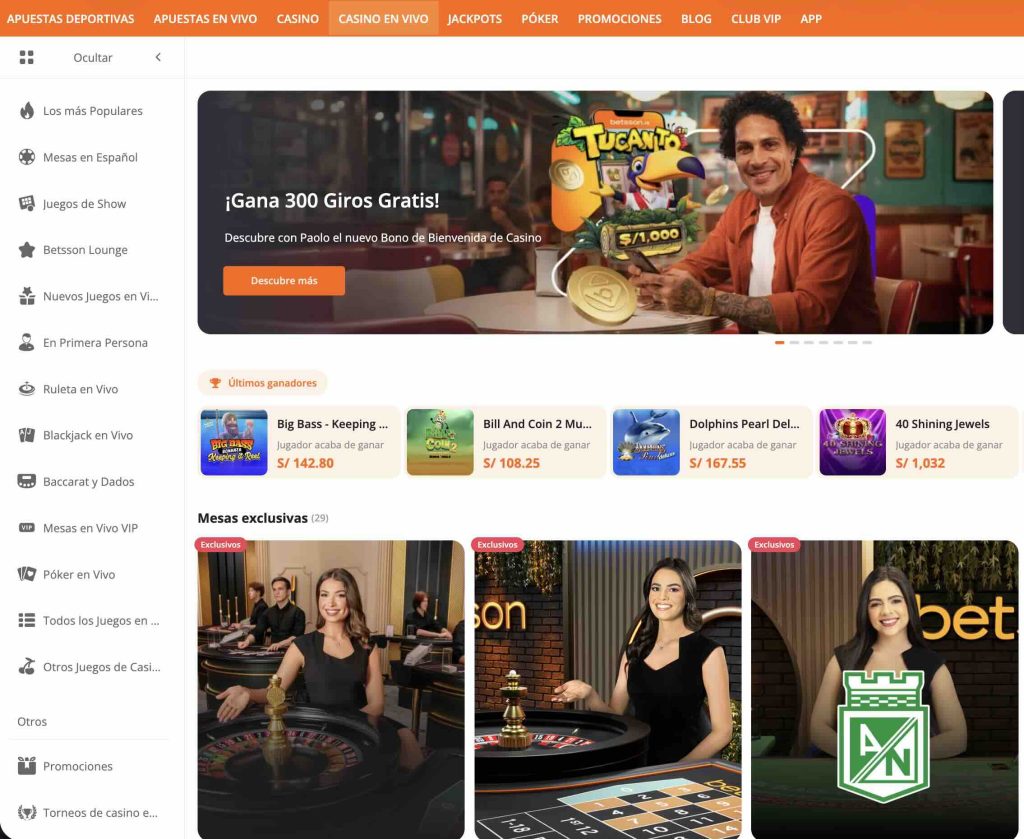 casino en vivo betsson