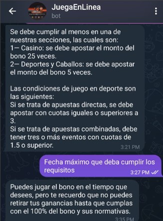 bono de bienvenida en juega en linea