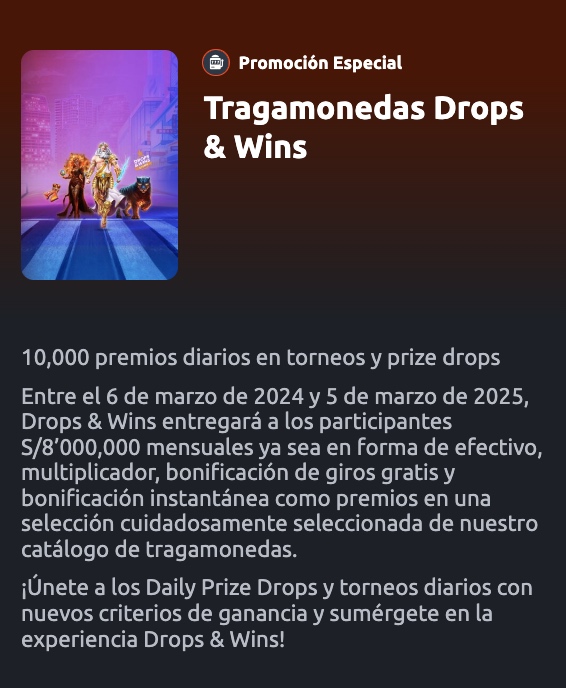 drops and wins en betano casino