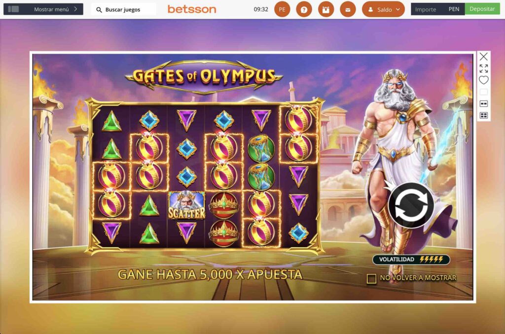 gates of olympus en betsson casino