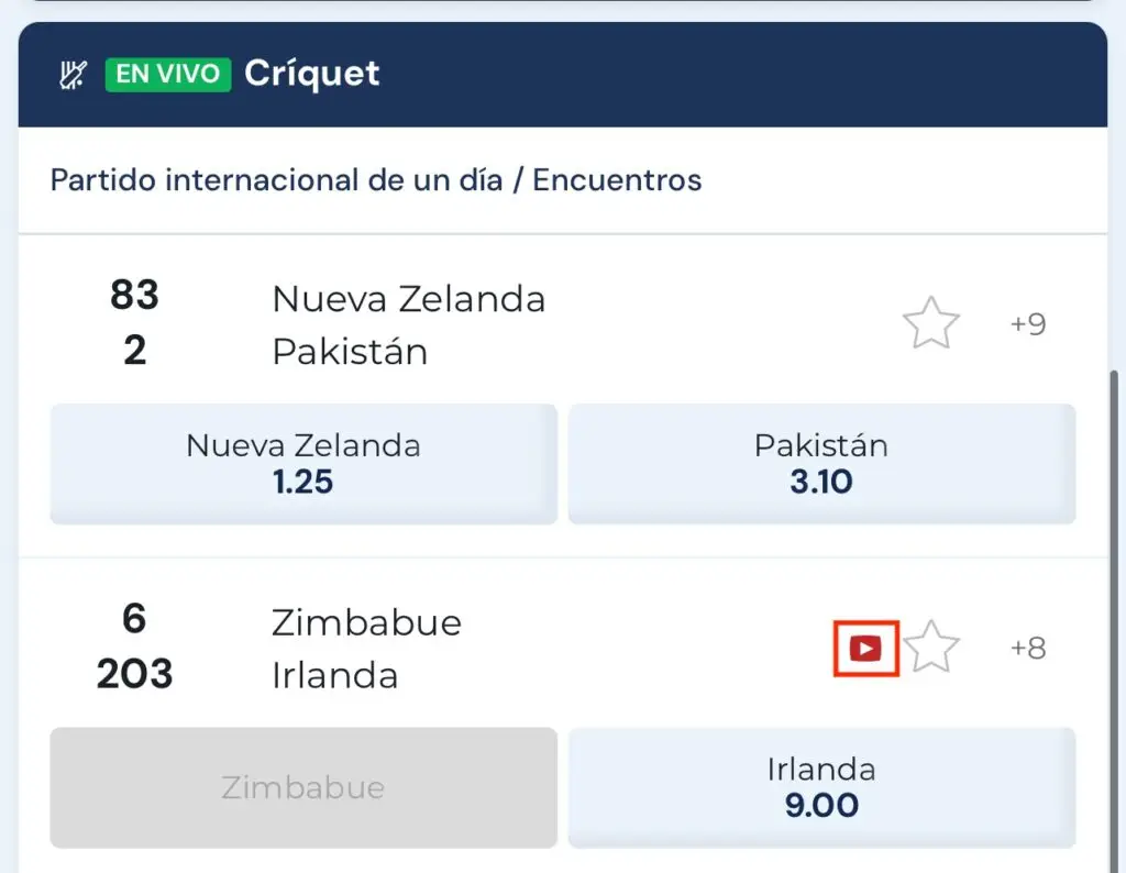 streaming en la rushbet app