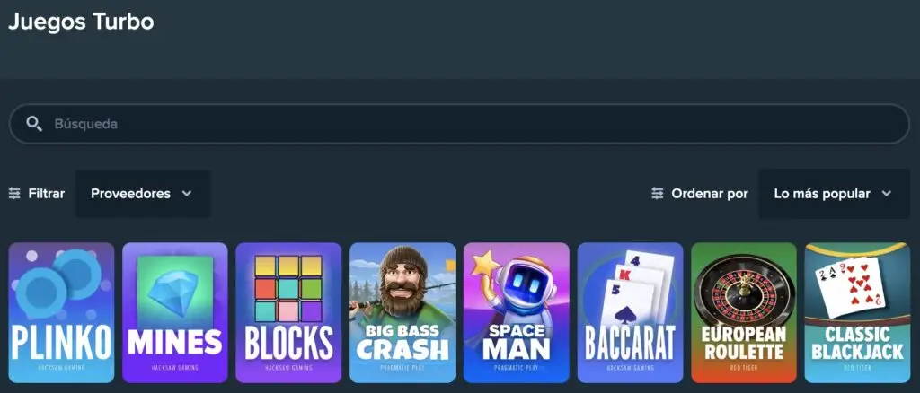 juegos turbo en stake casino