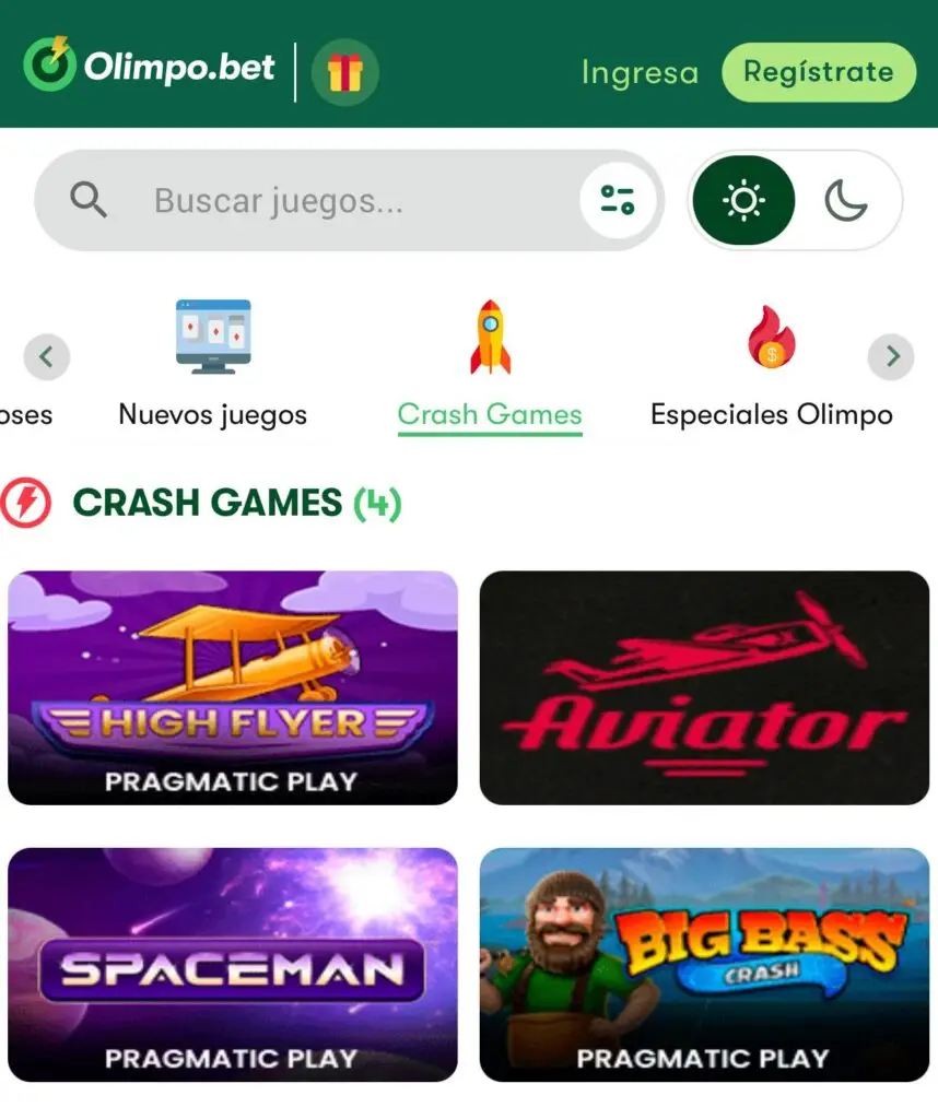 olimpo bet juegos de crash casino