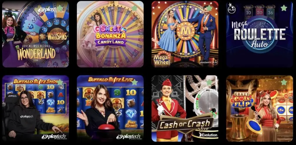 gameshows en doradobet casino