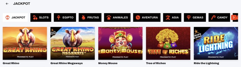 jackpots en betwarrior casino
