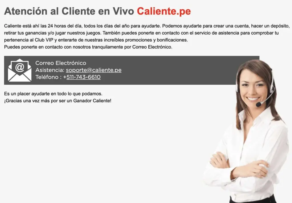 atencion de caliente peru