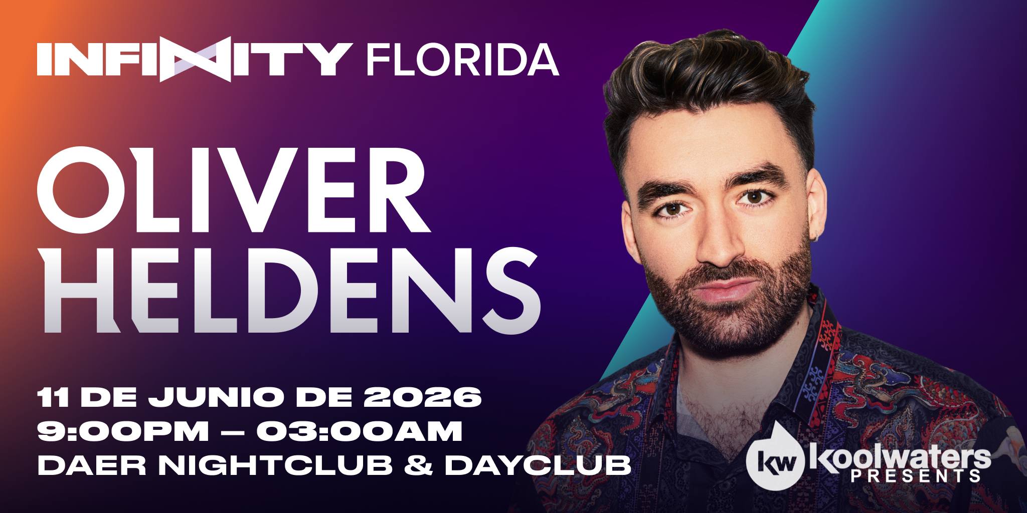 DJ Oliver Heldens Encabezará INFINITY Florida 2026